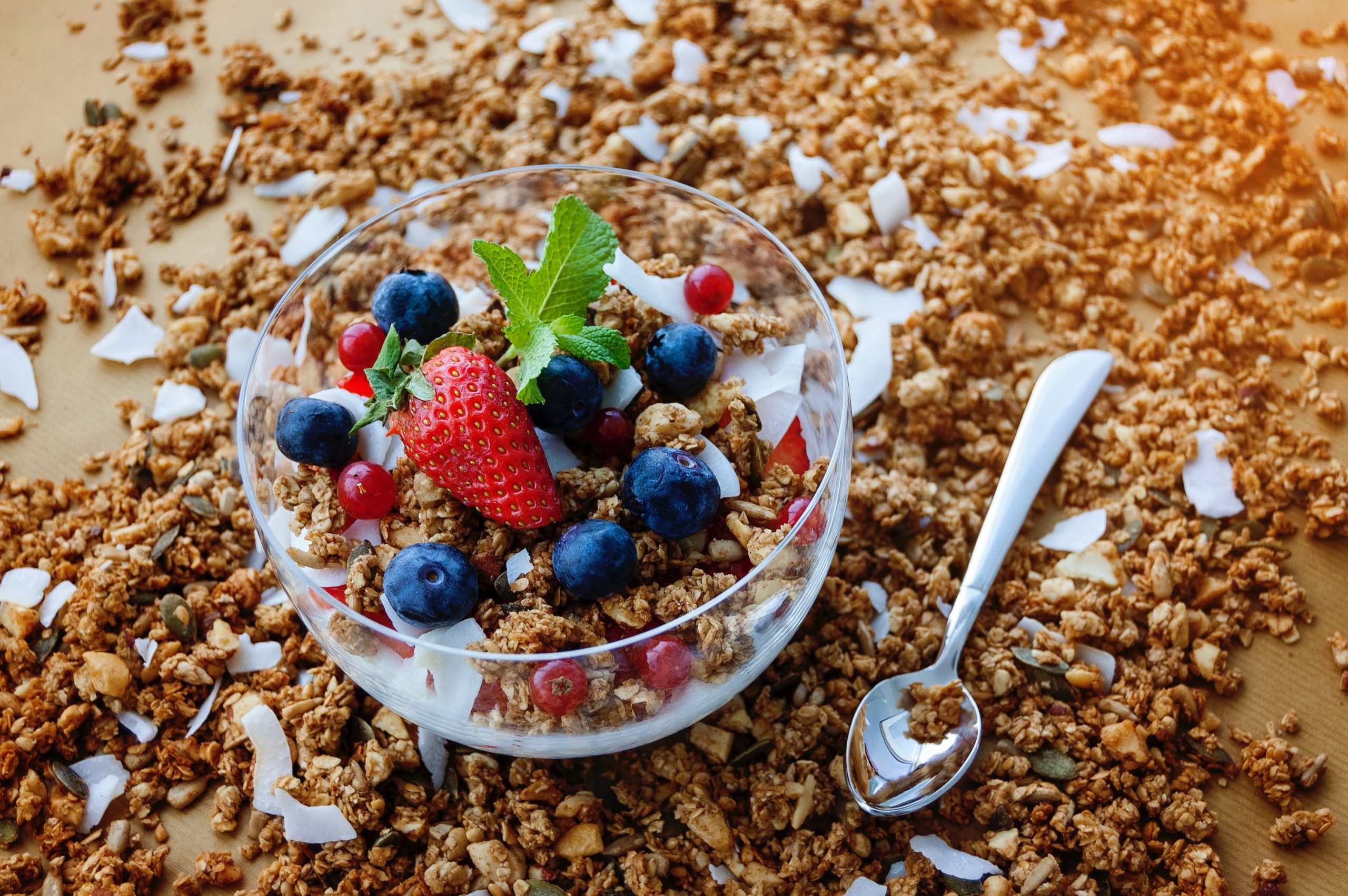Berries + Coconut Cream Granola Parfait